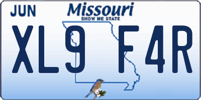 MO license plate XL9F4R