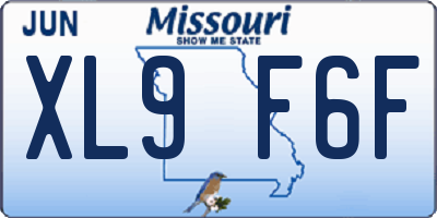 MO license plate XL9F6F