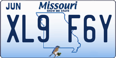 MO license plate XL9F6Y