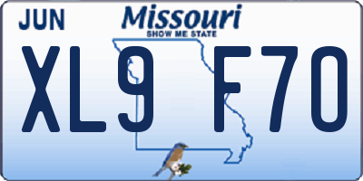 MO license plate XL9F7O