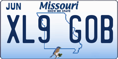 MO license plate XL9G0B