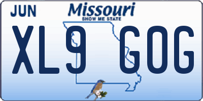 MO license plate XL9G0G