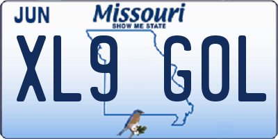MO license plate XL9G0L