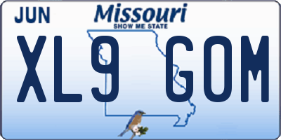 MO license plate XL9G0M