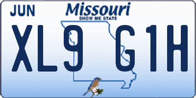 MO license plate XL9G1H