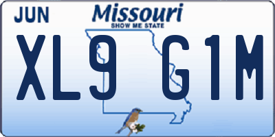 MO license plate XL9G1M