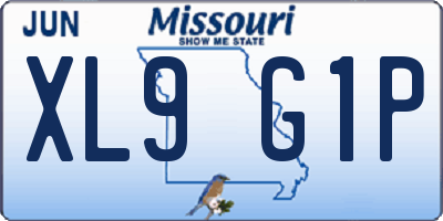 MO license plate XL9G1P