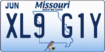 MO license plate XL9G1Y