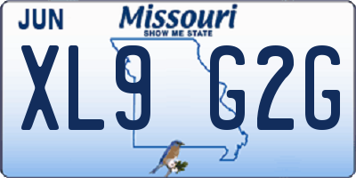 MO license plate XL9G2G