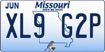 MO license plate XL9G2P