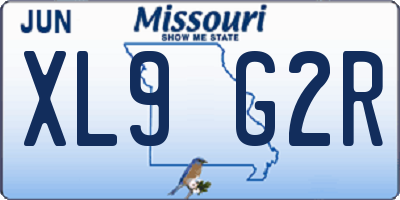 MO license plate XL9G2R