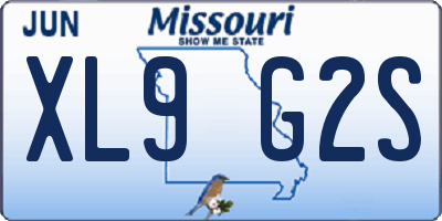 MO license plate XL9G2S