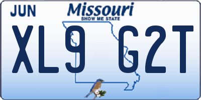 MO license plate XL9G2T