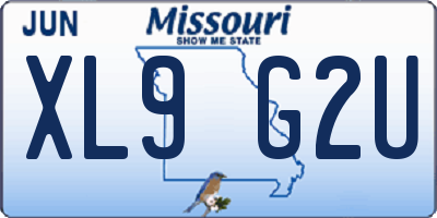 MO license plate XL9G2U
