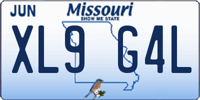 MO license plate XL9G4L