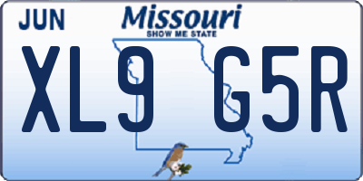 MO license plate XL9G5R