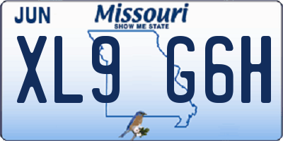 MO license plate XL9G6H