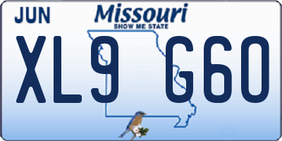 MO license plate XL9G6O