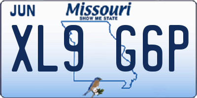 MO license plate XL9G6P