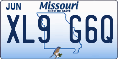 MO license plate XL9G6Q