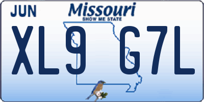 MO license plate XL9G7L
