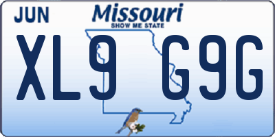 MO license plate XL9G9G
