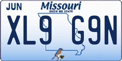 MO license plate XL9G9N