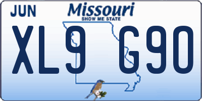 MO license plate XL9G9O