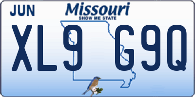 MO license plate XL9G9Q
