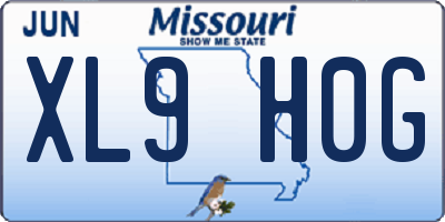 MO license plate XL9H0G