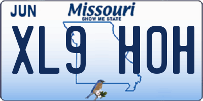 MO license plate XL9H0H