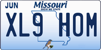 MO license plate XL9H0M