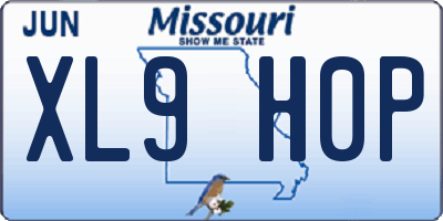 MO license plate XL9H0P