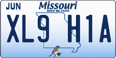 MO license plate XL9H1A