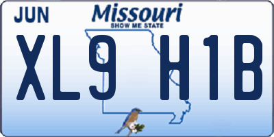 MO license plate XL9H1B