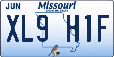 MO license plate XL9H1F