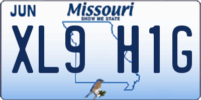 MO license plate XL9H1G