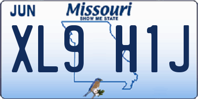MO license plate XL9H1J