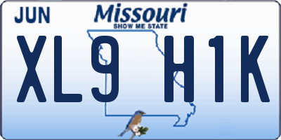 MO license plate XL9H1K