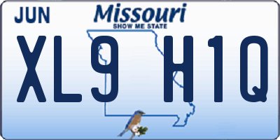 MO license plate XL9H1Q