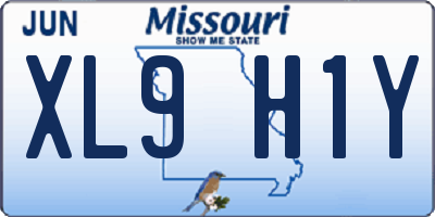 MO license plate XL9H1Y