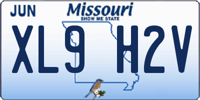 MO license plate XL9H2V