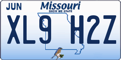 MO license plate XL9H2Z