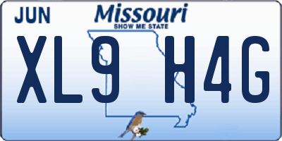 MO license plate XL9H4G