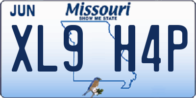 MO license plate XL9H4P