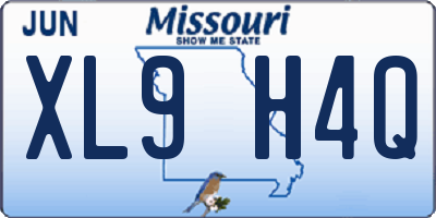 MO license plate XL9H4Q