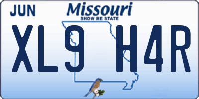 MO license plate XL9H4R