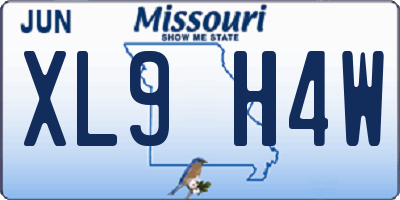 MO license plate XL9H4W