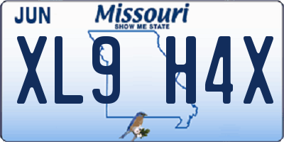 MO license plate XL9H4X