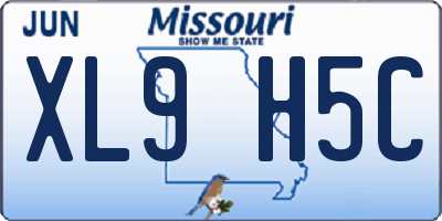 MO license plate XL9H5C